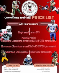 one on one training price list